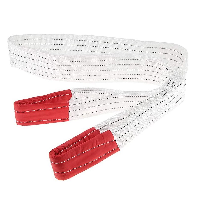 Eslinga de polipropileno de alta resistencia, 2M, eslinga plana con hebilla blanca de 5 toneladas, adecuada para remolque de coche y barco