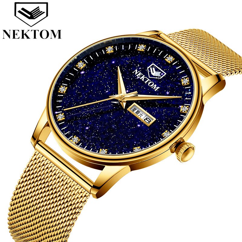 Nektom Koreaanse Ster Mode Heren Horloge Liefhebbers Ultradunne Lichtgevende Waterdicht Eenvoudige Student Horloge