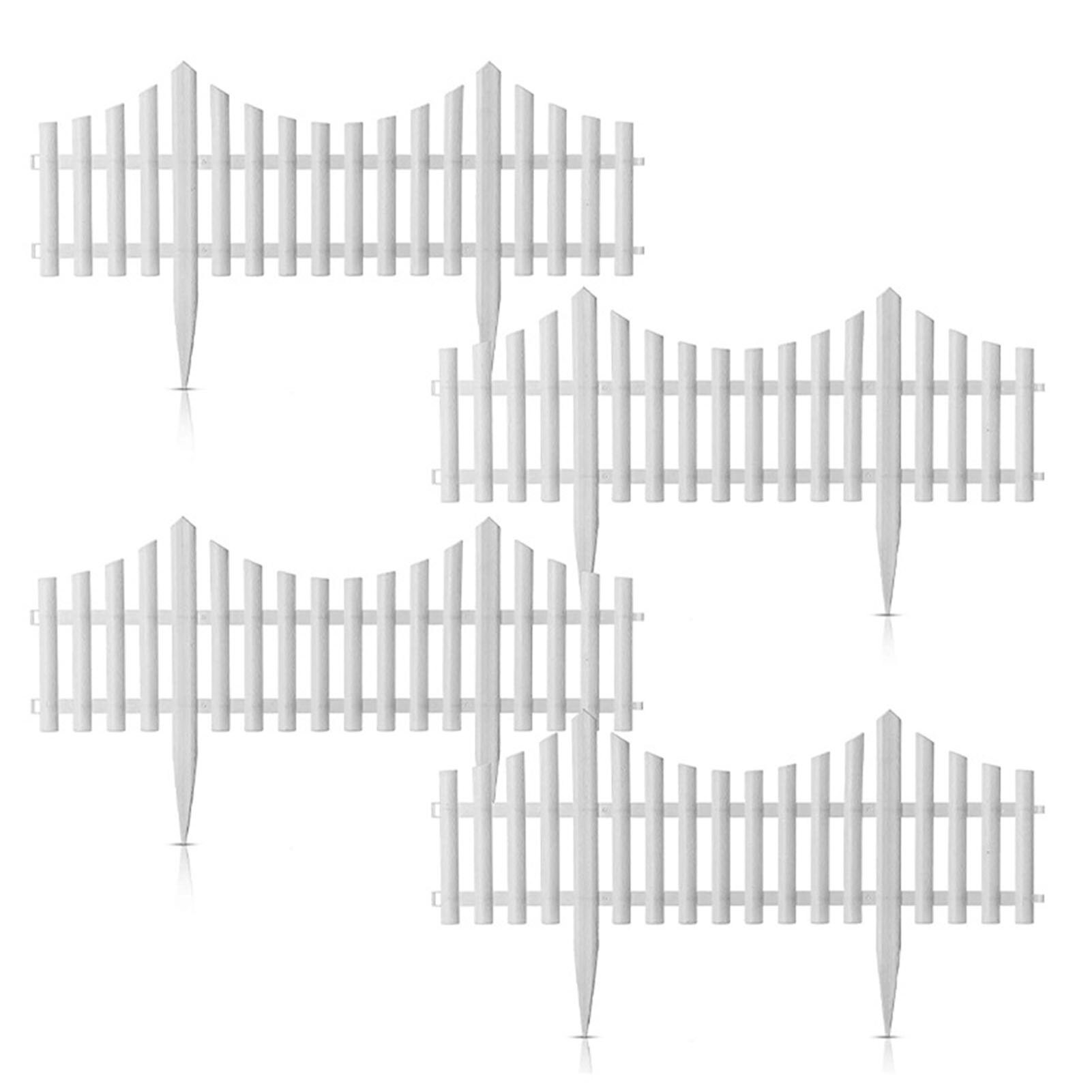 4PCS/set Garden Fence Garden Border Decorative Fence Picket Fence Plastic Garden Border Edge Garden Yard Wedding Decor: Default Title