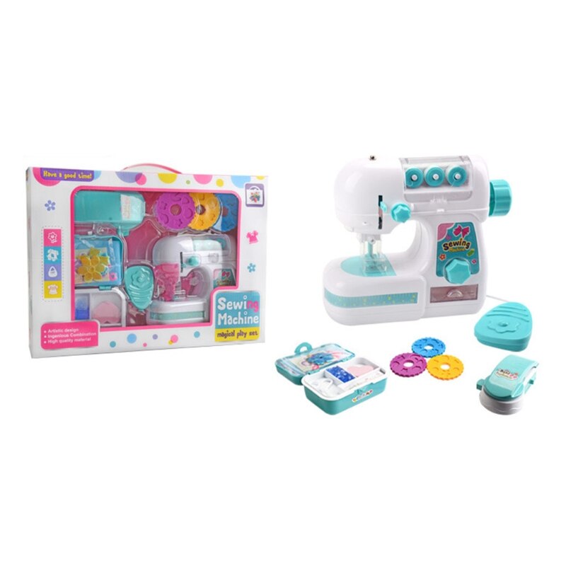 Mini Sewing Machine with Extension Table Dual Speed Portable Sewing Machine for Early Education Learning Toy