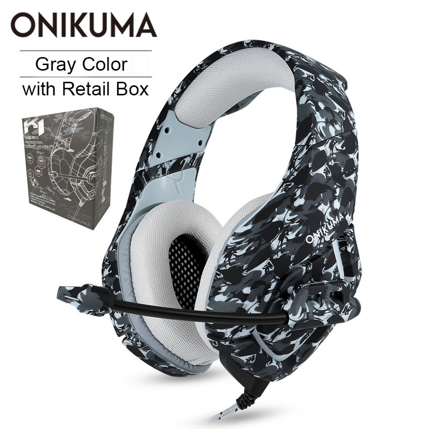 ONIKUMA K1 casque Gaming Headset PC Gamer Stereo Koptelefoon Hoofdtelefoon met Microfoon voor PS4 Xbox One Gamepad Laptop Tablet