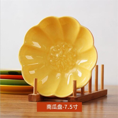 Household ceramic plate fruit plate 8 inch watermelon plate Japanese steak dessert breakfast plate tableware LB52003: 10