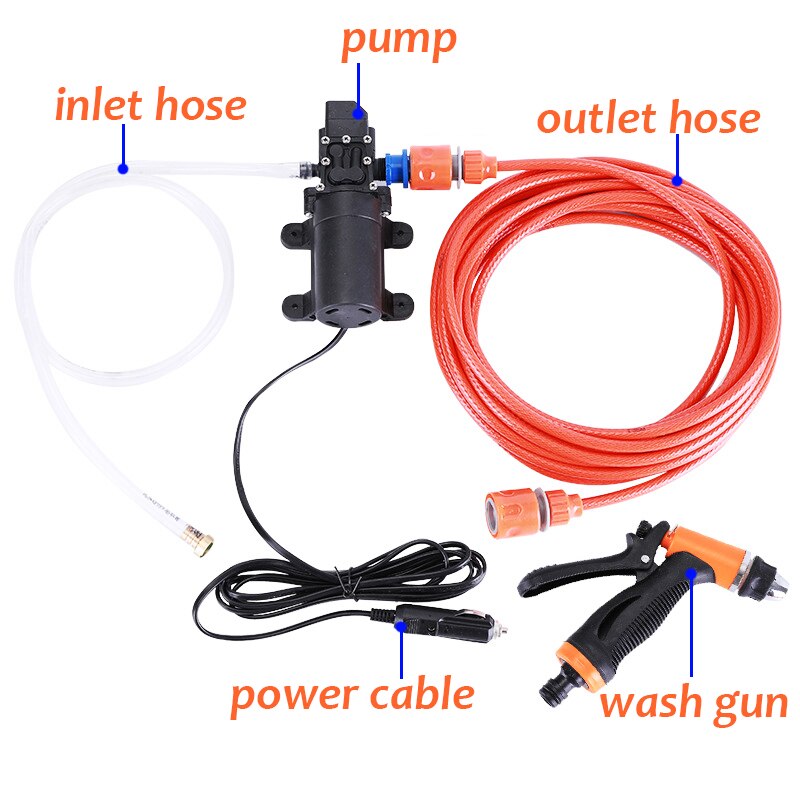 Draagbare autowasmachine pistool autowasstraat 12v pomp hogedrukreiniger universele wasmachine elektrische autoreiniging apparaat