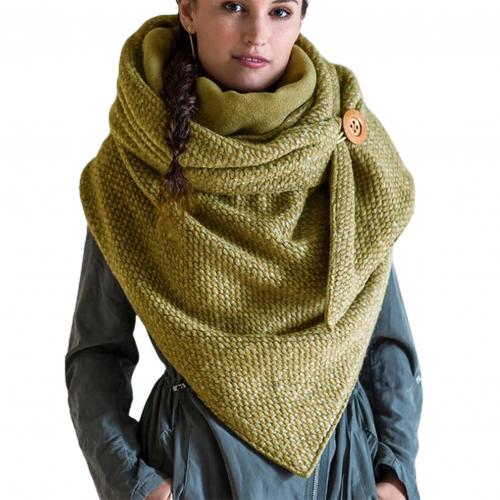 Scarf Women Women Accessories Unisex Winter Solid Color Button Soft Neck Wrap Thick Warm Scarf Shawl: Yellow