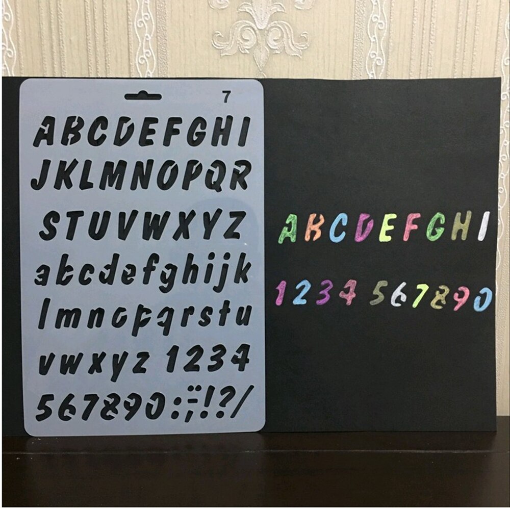 ENO Groet Letters stencil alfabetten & nummer stencil template plastic scrapbooking stencil