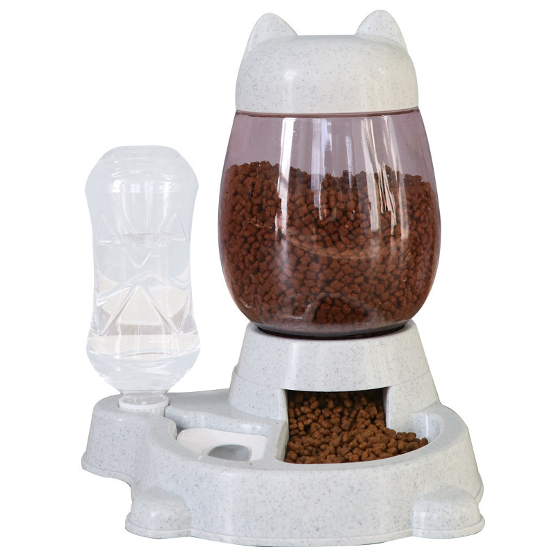 2-in-1 Haustier Automatische Zubringer Haustier Zeug Hund Katze Trinken Schüssel Für Haustiere Wasser Trinken Zubringer Katze fütterung Große Kapazität Spender