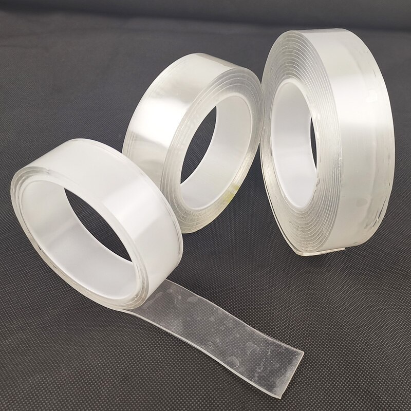 2mm Gel Grip Tape Silicone Tape Waterproof Double Sided Tape Reusable Transparent Non-slip Strong Stickiness Nano Tapes