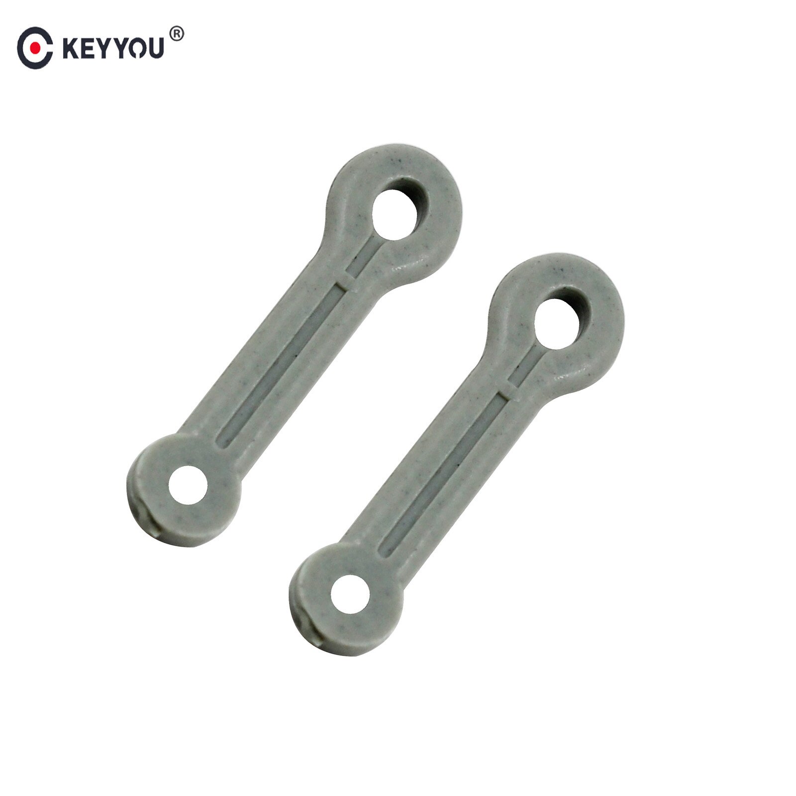 KEYYOU 2x anello portachiavi remoto anello cinturino in gomma per cobra allarme 2 pulsanti telecomando portachiavi