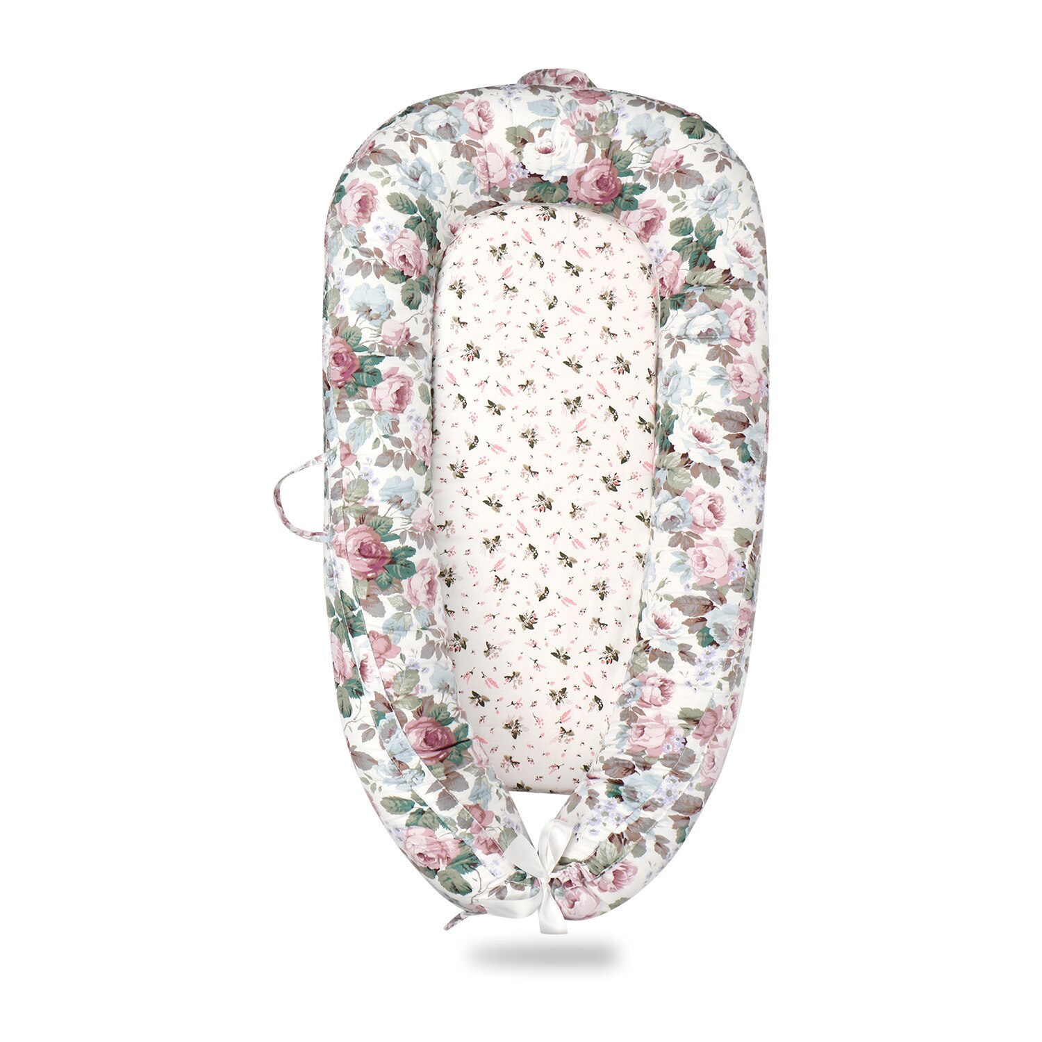 90x50cm Newborn Baby Lounge Essential Baby Nest Toddler Travel Nest Bed with Pillow Infant Portable Crib Cotton Cradle: 5