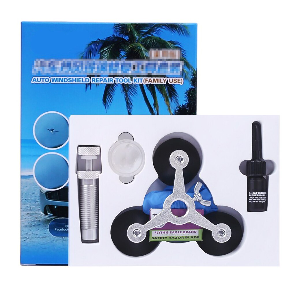 Aluminum Alloy Car Windshield Glass Crack Chip Windscreen Repair DIY Tools Kit