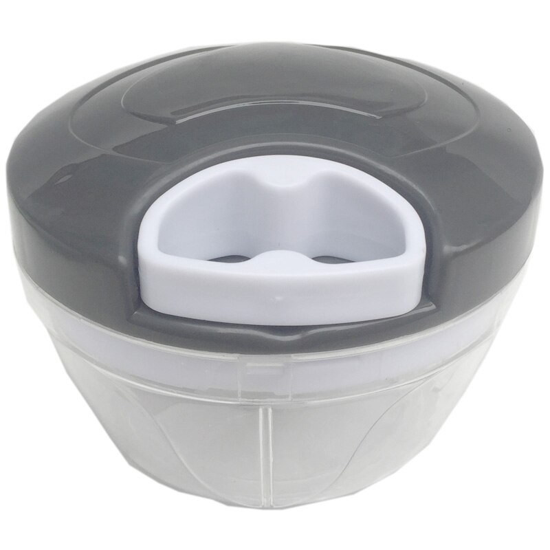 Manual Food Processor Shredder Hand Pull Food Chopper Onion Nuts Grinder Portable Manual Vegetable Kitchen food Meat Chopper Sl: Gray