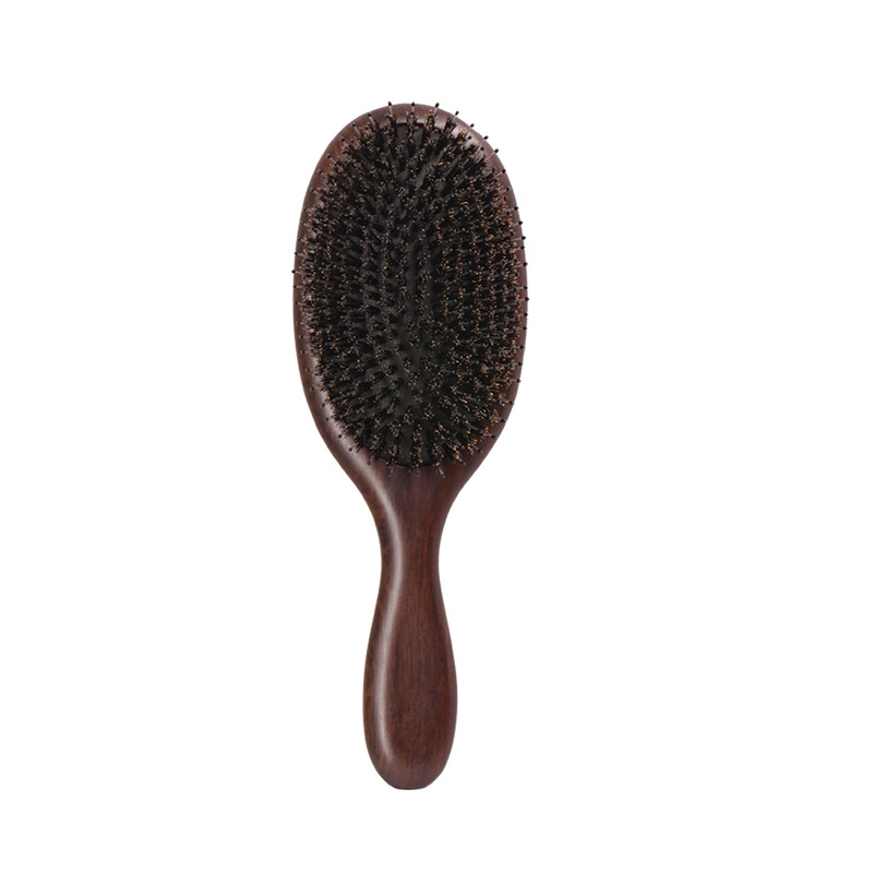 1Pcs Hair Brush Natural Bamboo Handle Boar Bristles Anti-Static Hair Scalp Paddle Hairbrush Gasbag Massage Comb Hair Care – Buy At Low Prices In The Online Store - Foto 3