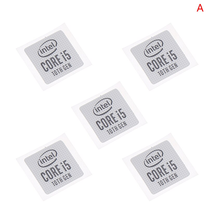 5Pcs 10th Generatie Core I5 I7 I9 Win10 Logo Stickers Cpu Label Laptop Notebook Decoratie: A