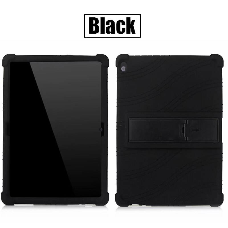 Étui souple en silicone pour Lenovo tab M10 TB-X605F onglet TB-X505L P10 TB-X705F TB-X705L 10.1 pouces tablette PC étui de protection + Film + stylo: Black / Tab P10 TB-X705