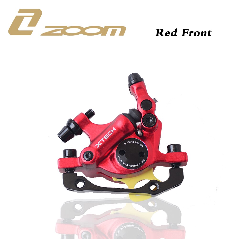 ZOOM Mountain Bicycle Brakes HB100 MTB Hydraulic Disc Brake Calipers Front &amp; Rear: red front brake