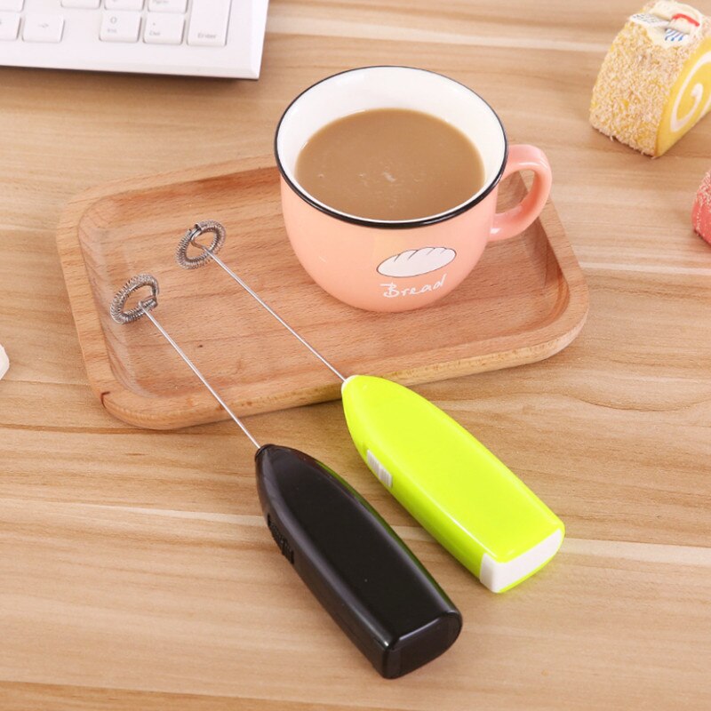 1PC Electric Milk Frother Egg Beater Kitchen Drink Foamer Whisk Mixer Stirrer Coffee Cappuccino Creamer Whisk Frothy Blend