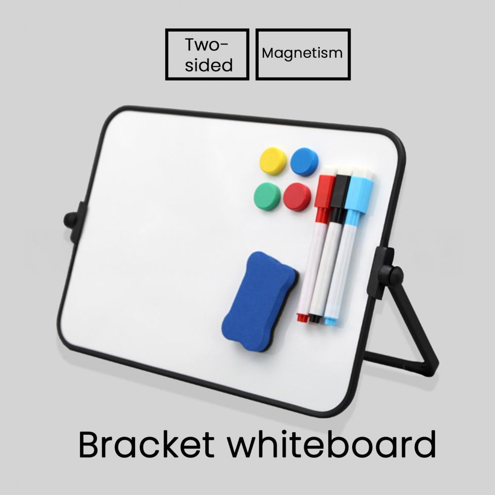 Magnetisch droog uitwisbaar bord met standaard Desktop Dubbelzijdig wit bord met markers Gummagneten voor kantoorschoolkinderen Tekenen