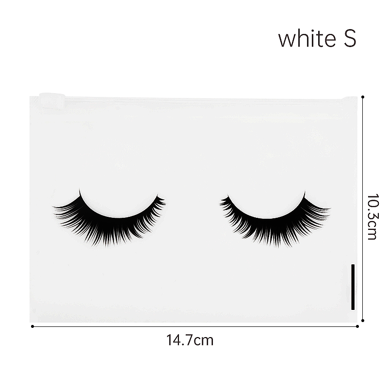 Bolsas para el cuidado posterior de pestañas con cremallera, bolsa de maquillaje para artículos de tocador, herramienta de belleza de viaje cosmética, suministros de extensión de pestañas, 10 Uds.: Borgoña