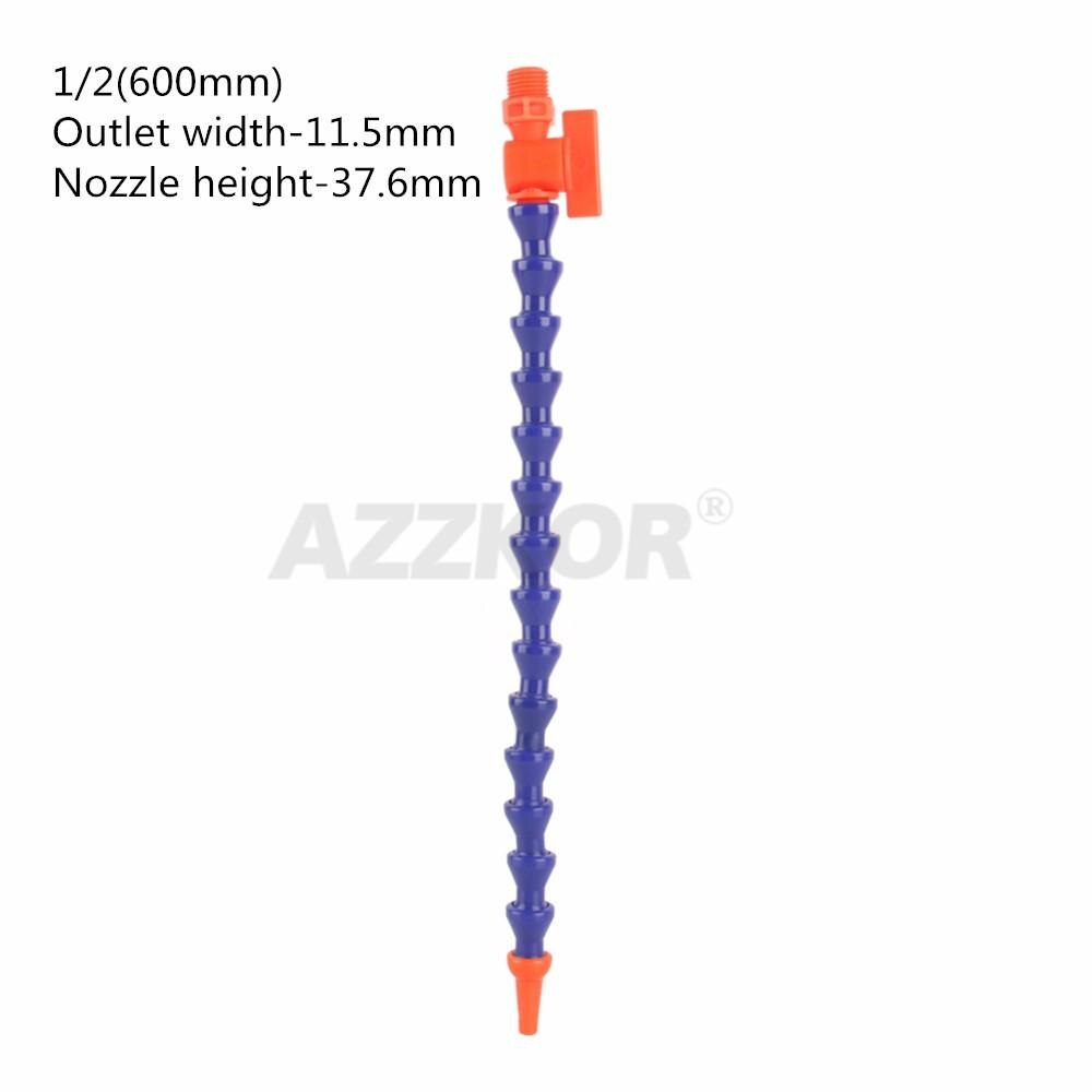 Pneumatische Kunststoff Runde Flache flexibel Kühlung Rohr mit Schalter Kraftstoff Injektion Wasser Rohr Für CNC Drehmaschine 1/4'' 3/8 "1/2": runden 1I2 600mm