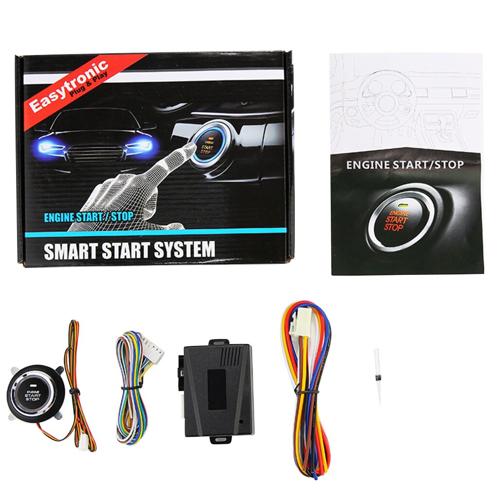 Universal 12V Car Remote Engine Starters Button Door Lock Keyless Entry System Central Locking Alarm System Kit