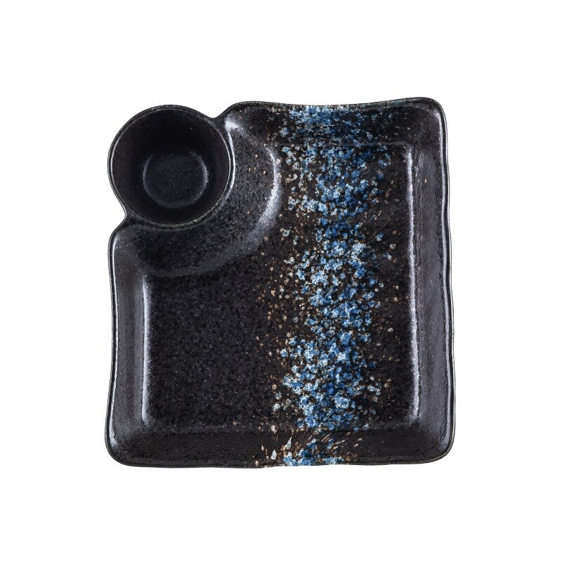 Plato para dumplings de cerámica, plato japonés con plato pequeño, plato occidental para desayuno, vajilla para restaurante y casa