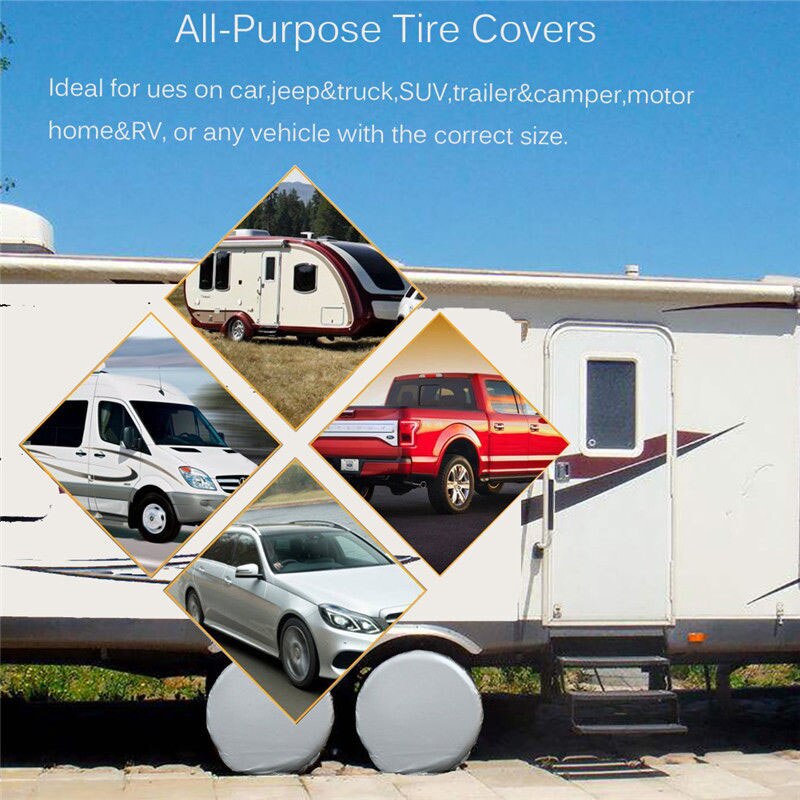 Motorhome Tire Covers Polyester Diameter Universal Protector Protection