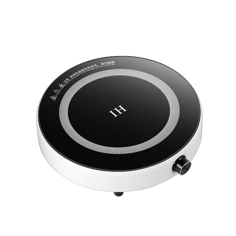 Cuiseur rond à induction électrique, petit pot multifonctionnel, dortoir, mini cuisson de nouilles, économie d&#39;énergie: White Basic Edition