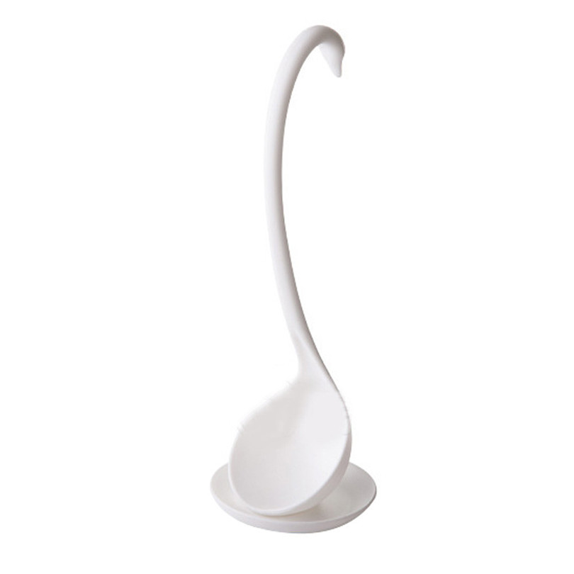 Swan Soep Lepel Lange Steel Ware Pap Lepels Met Lade Keuken Koken Gereedschap Servies Keukengerei Accessoires