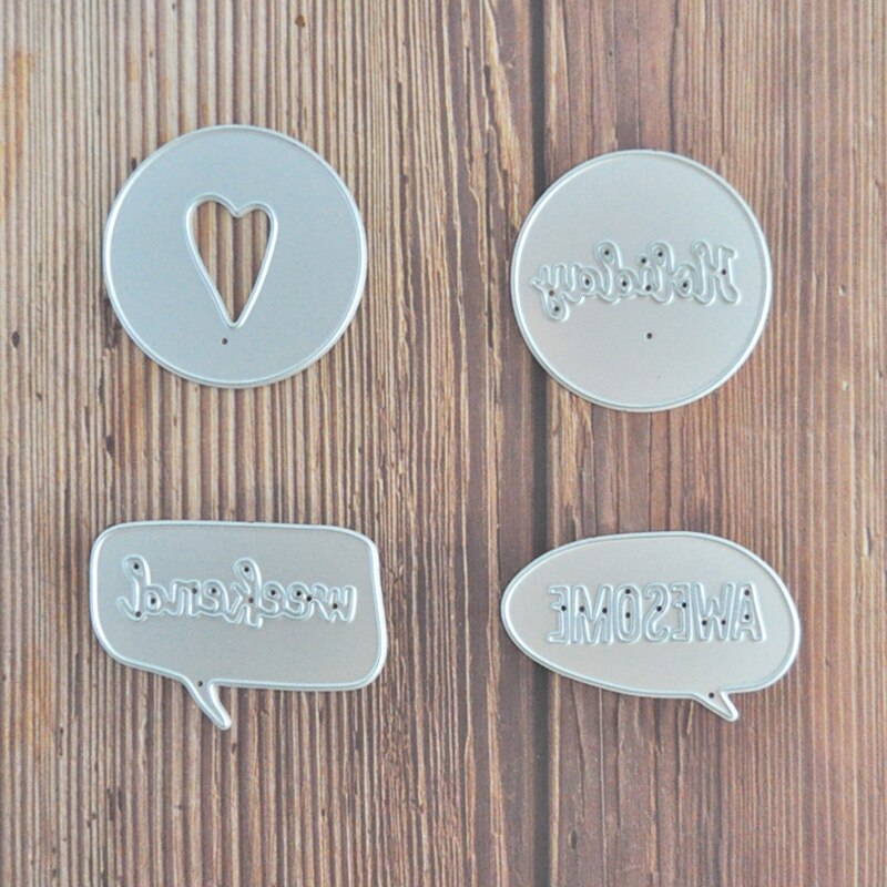 Happymems tags metal skære dies scrapbooking diy papir håndværk etiket dør til bryllup dekoration kærlighed die cut
