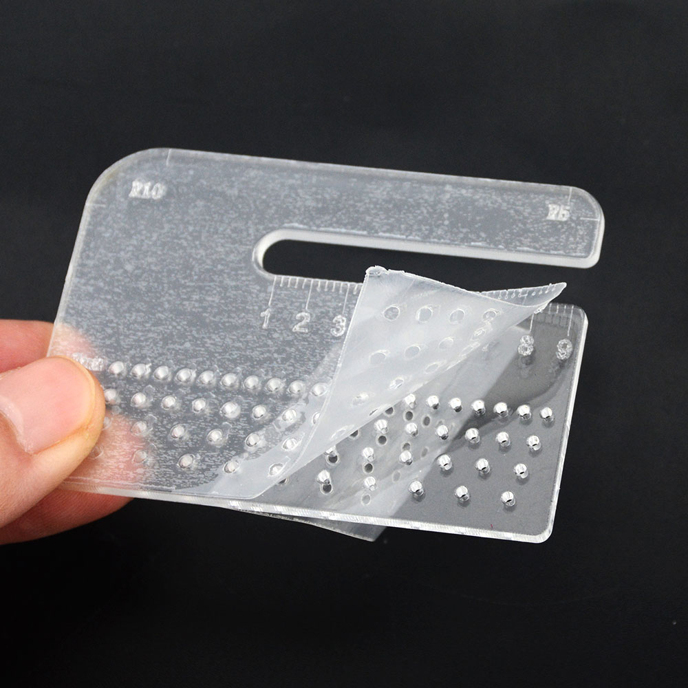 1pc With scale Acrylic Plate DIY Hand Perforated Round Stitching Punch Tools For Helping Leather Hole Punch