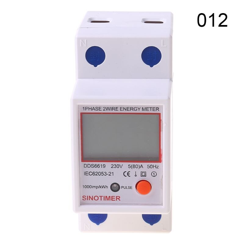 DDS6619 Rail LCD Digital Backlight Single Phase Energy Meter Multifunction kWh
