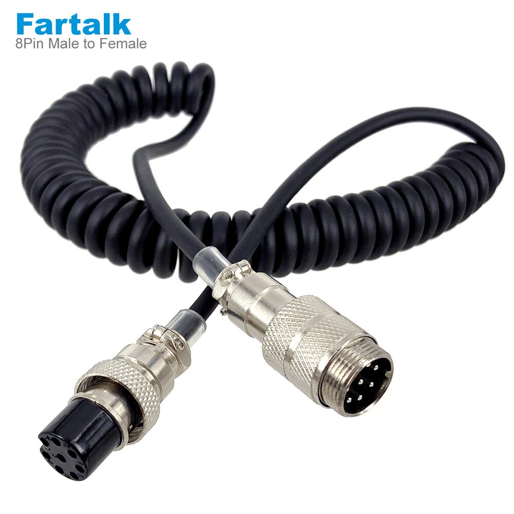 8 Pin Mic Microphone Extension Cable For Yaesu ICOM KENWOOD CB HAM Radio Walkie Talkie Accessories Female to Male: Default Title