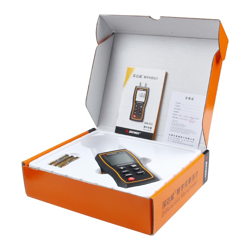 SNDWAY Portable LCD Display Digital Differential Manometer Air pressure Gauges Meter