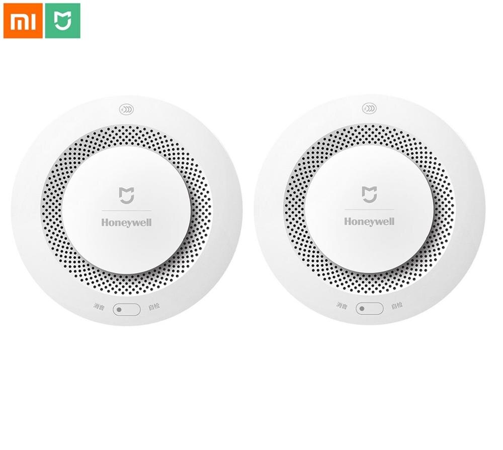 Mijia Honeywell Fire Alarm Smoke Sensor Work With Multifunction Gateway 2 Smart Home Security APP Control: 2 PCS