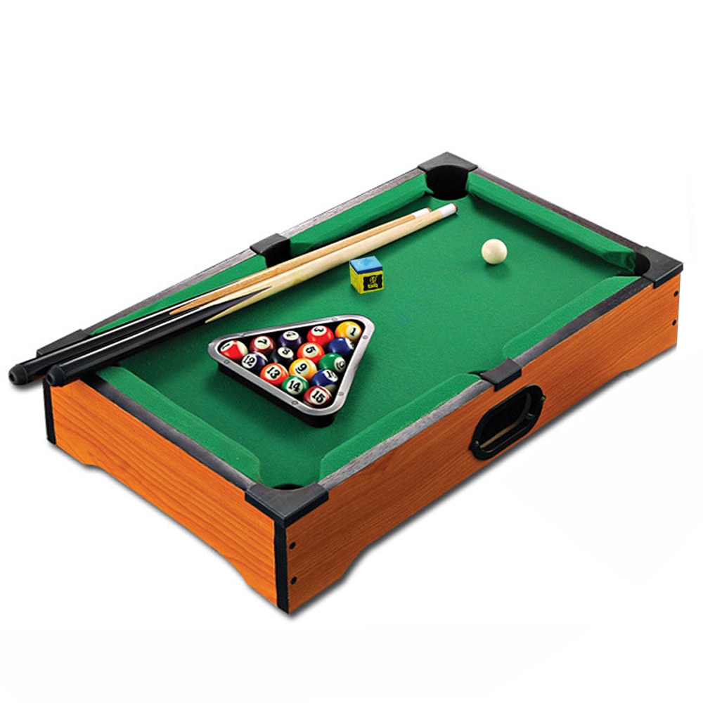 Lixada enfants Mini billard piscine jeu de boules billard intérieur Table de jeu avec bâtons balles pour garçons filles balles de billard jeu à la maison