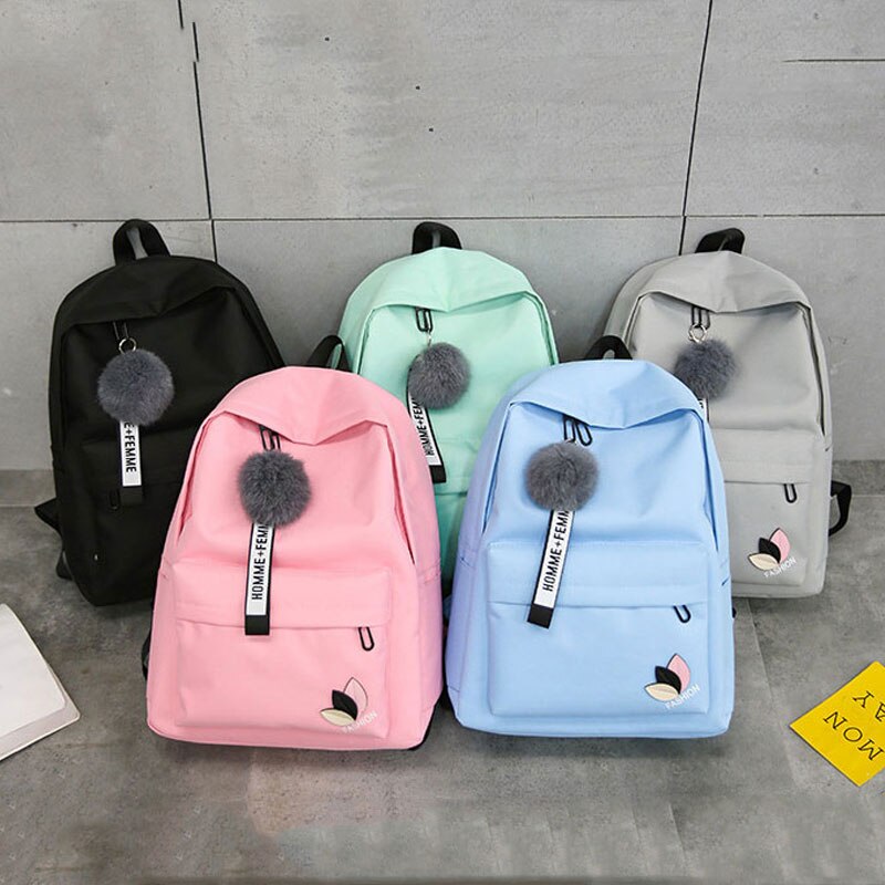 Sort grøn pige skoletasker til teenage rygsæk kvinder college vind skoletaske kvindelig høj studerende bogtaske hårbold