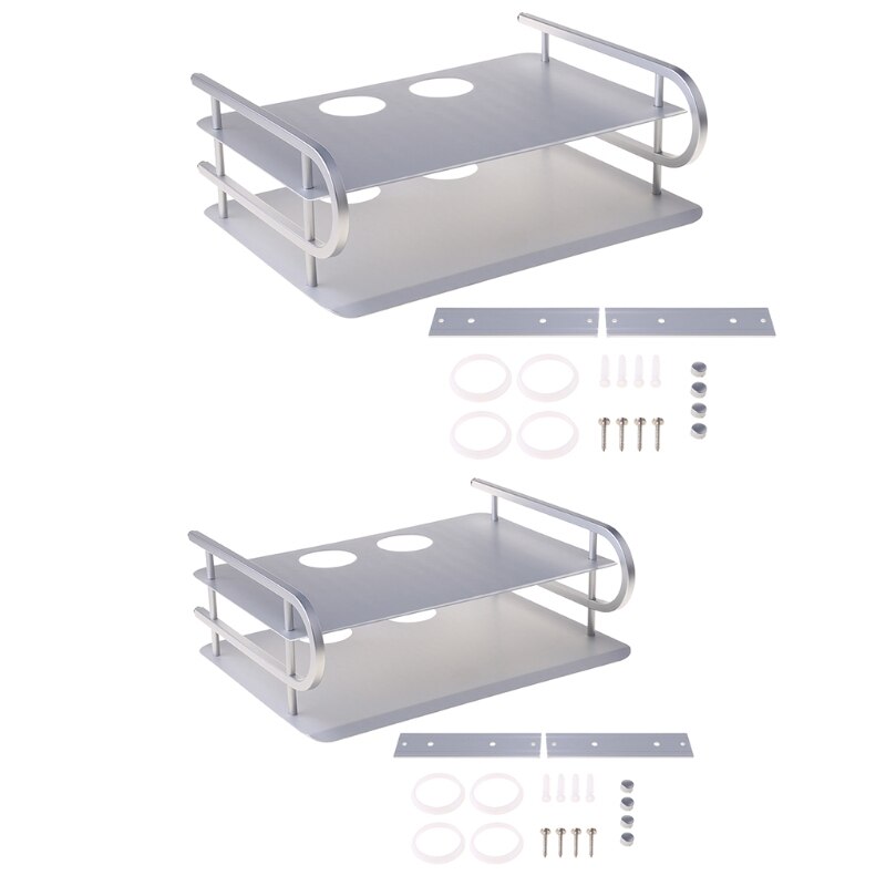 Metal Wireless Wifi Router Storage Box Telephone Storage Rack Wall Mounting TV Set-Top Box Holder Rack Metal Shelf Bracket D7WC