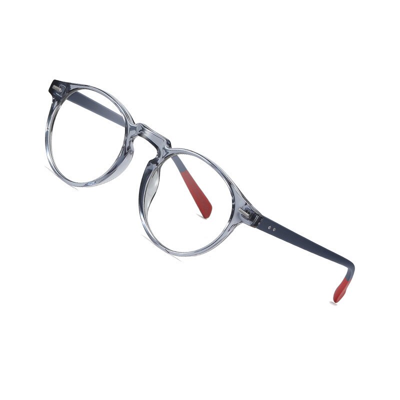 Aofly meekleurende bril voor dames, ronde anti-blauw licht bril voor dames, vintage optisch montuur, computerbril op sterkte  uv400: C2 blauw