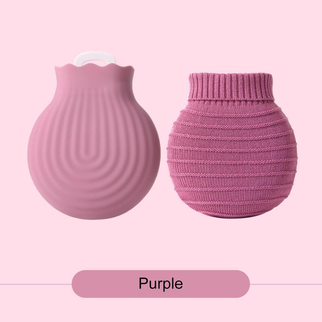 Water Bag 240ML Microwave Heating Silicone Bottle Winter Heater with Knitted Cover Warmer Water Bottle #08: PP