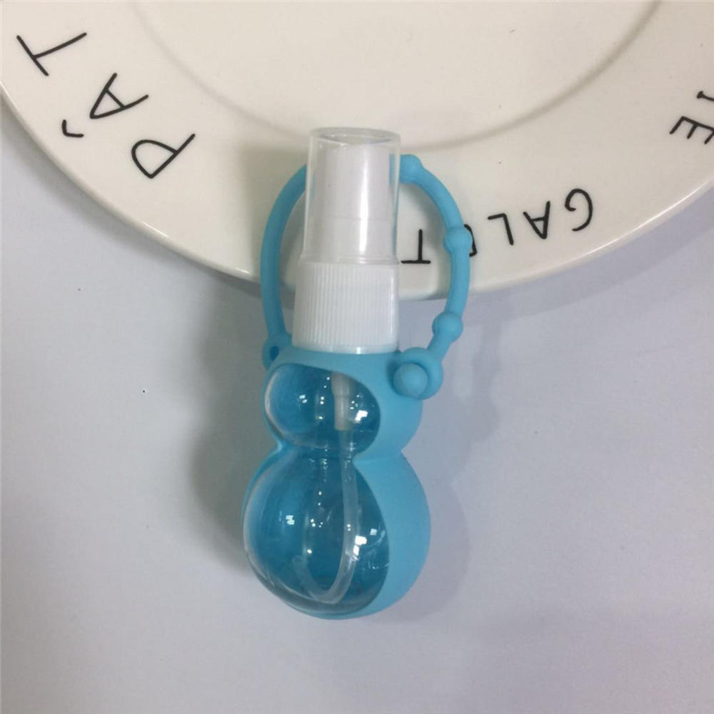 30ml silicone dos desenhos animados forma cabaça mini gel portátil desinfetante para as mãos mini garrafa recarregável removível viagem capa