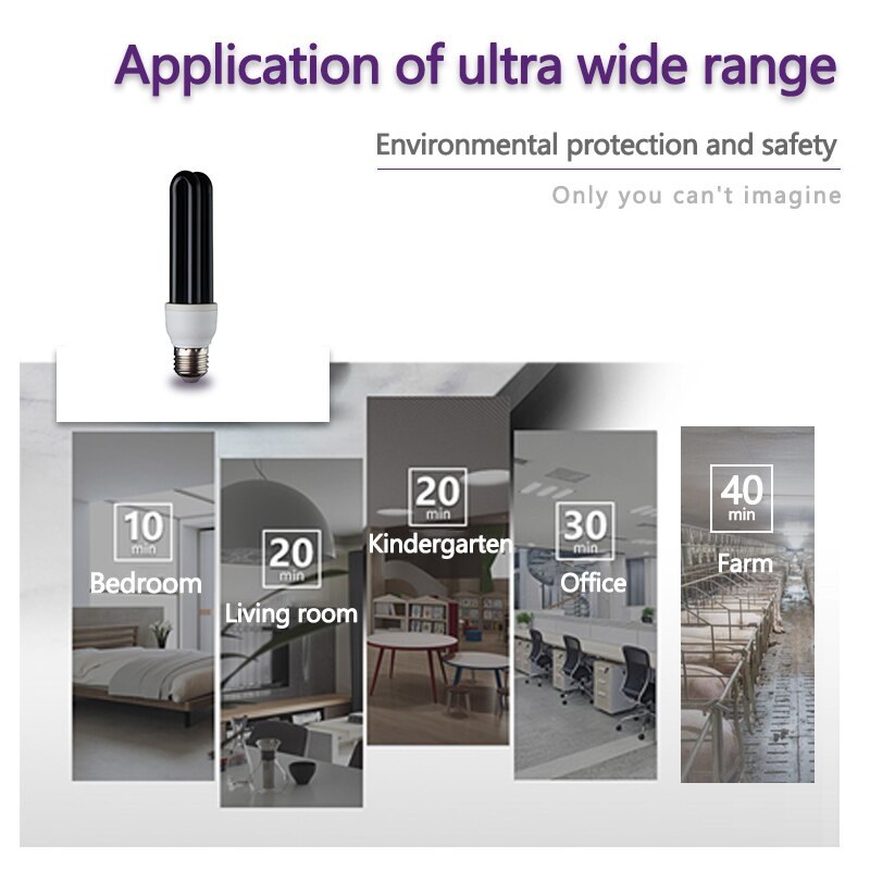 LED Lamp Ultraviolet Spiral Energy Saving Black Lamp Online Energy Saving Ultraviolet Black Stage Spiral Bulb