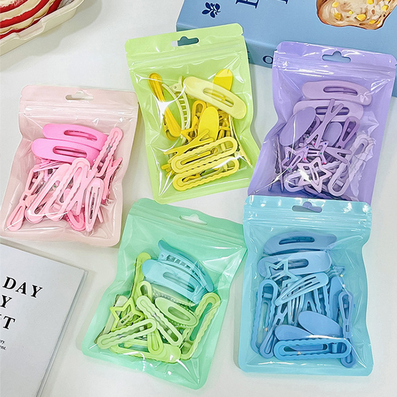 18 unids/set de pinzas geométricas para el cabello para niñas, adorno para el cabello dulce, pasadores de horquillas laterales para niños, accesorios para el cabello de para niños