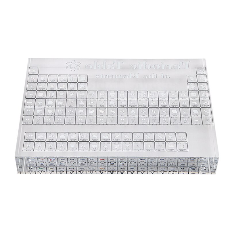 -Acrylic Periodic Table Display with Elements Table Display, with Elements Student Teacher Chemical Craft Decoration