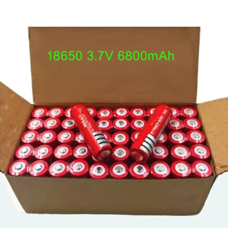 100%  originale 3.7v brc 18650 6800 mah oppladbare batterier med høy kapasitet . 18650 for lommelyktbatterier og elektroverktøy