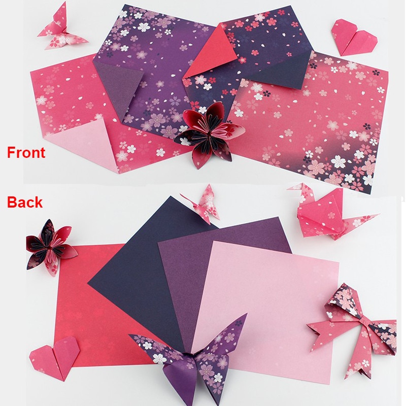 60Stck Bunte Origami Papier 15x15 cm Doppel Seite Falten Sakura Papiere freundlicher Handgemachte DIY Scrapbooking Handwerk Spielzeug