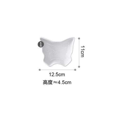 Plato divisor de cerámica blanco puro para niños, divididos surtido de alimentos para el hogar, separación de fruta, postre, plato de fruta seca: 1 grid