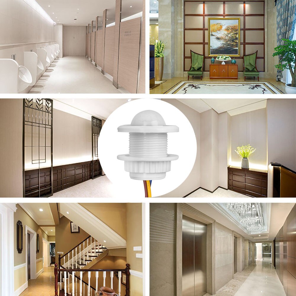 100-240V Mini Home Light Sensor Adjustable Time Delay LED PIR Infrared Motion Sensor Switch Mode Detector Light Switch