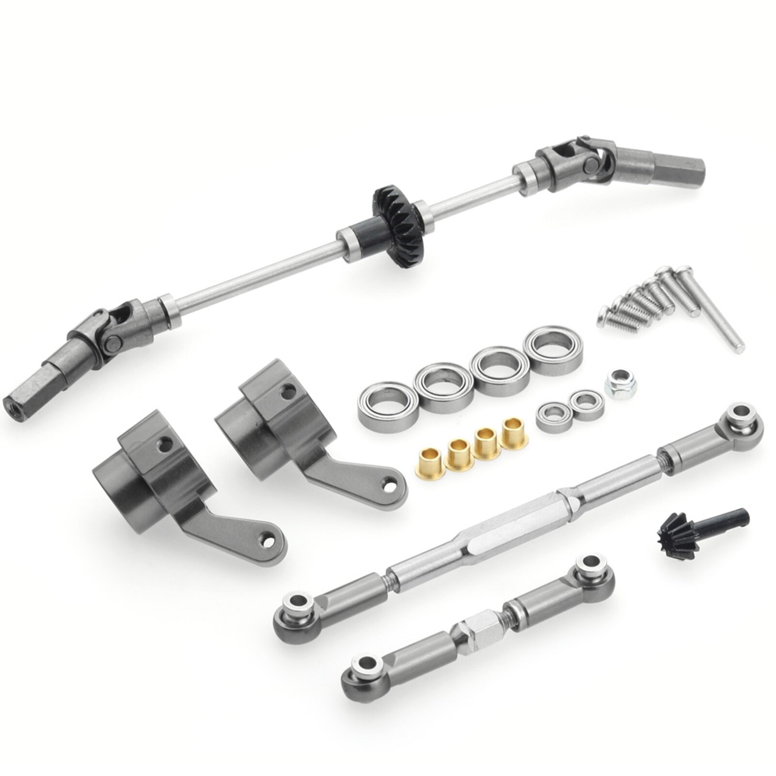 Vorne Medium Hinterachse und Getriebe Set Metall Ersatz für WPL RC Militär Lkw: Front Axle Set