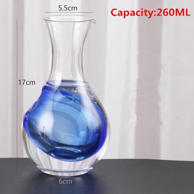 Carafe à vin en verre cristal japonais trou de pouce pichet à glace en verre de saké nid de Hamster récipient à vin Cocktail Champagne outils de refroidissement: 260ML3