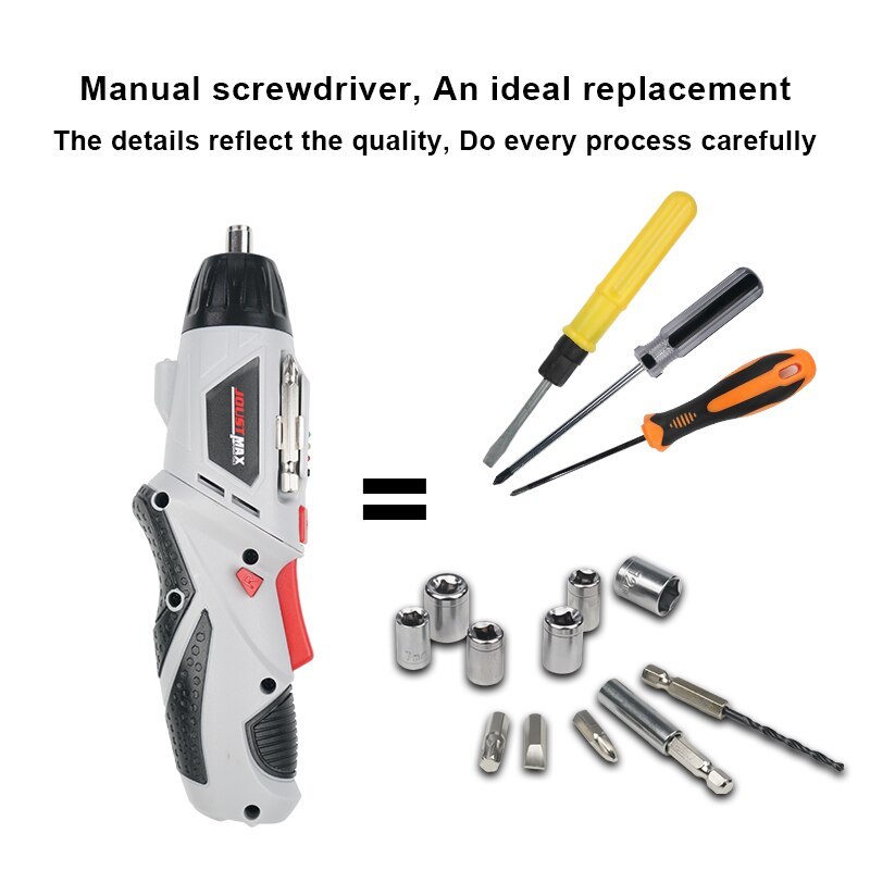4.8V Electric Screwdriver Rechargeable portable radio drill set Rotary handle power tool